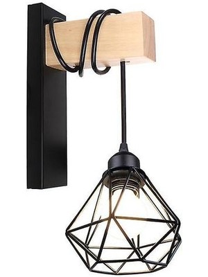 YHome Nordic Ahşap Duvar Işıkları Retro Ayarlanabilir Duvara Monte Bara Ev Yatak Kapı Aydınlatma E27 LED Duvar Sconce Lamba Dekorasyonu (Siyah A) (Yurt Dışından)