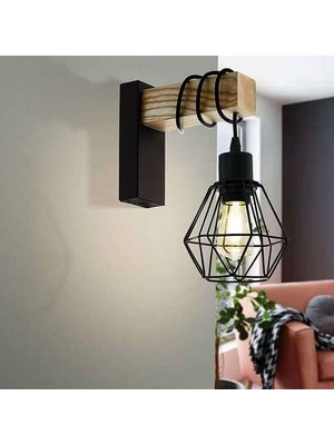 YHome Nordic Ahşap Duvar Işıkları Retro Ayarlanabilir Duvara Monte Bara Ev Yatak Kapı Aydınlatma E27 LED Duvar Sconce Lamba Dekorasyonu (Siyah A) (Yurt Dışından)