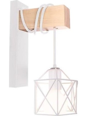 YHome Nordic Ahşap Duvar Işıkları Retro Ayarlanabilir Duvara Monte Bara Ev Yatak Başucu Aydınlatma E27 LED Duvar Sconce Lamba Dekorasyonu (Beyaz) (Yurt Dışından)