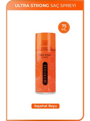 Morfose Saç Spreyi Turuncu Ultra Strong 75 ml Seyahat Boy