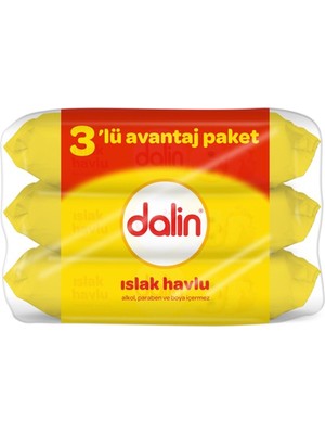 Dalin Islak Mendil 3'lü Paket 168 Yaprak Alkolsüz ve Parabensiz Bebek Temizliği İçin
