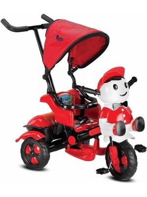 Babyhope Yupi Üç Tekerlikli Bisiklet Kırmızı-Siyah Ayarlanabilir Oturma Yeri 1-4 Yaş Arası Kullanıma Uygun