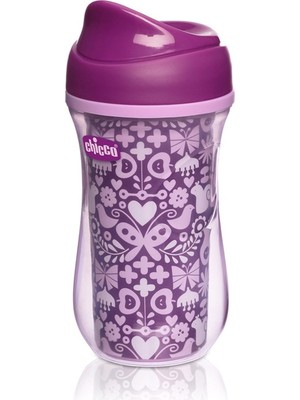 Chicco 266 ml Isı Yalıtımlı Aktif Bardak 14+ Ay Kız Mor Sızdırmaz ve Kolay Temizlenebilir