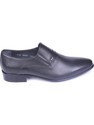 Fosco 5049-6 Erkek Siyah Hakiki Deri Klasik Ayakkabı