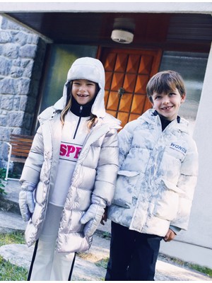 Koton Uzun Şişme Mont Kapşonlu Dolgulu Fermuarlı Cepli