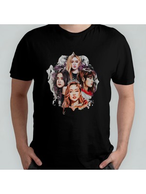 Pixxa Blackpink %100 Pamuklu Bisiklet Yaka T-Shirt Model - 9