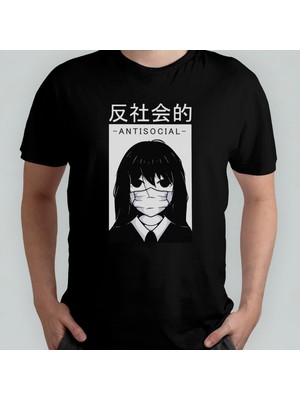 Pixxa Japonya - Japon Kültürü - Japonca %100 Pamuklu Bisiklet Yaka T-Shirt Model - 10