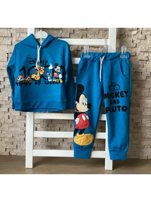 MinimeKids Disney Baskı Çocuk Kapüşonlu Alt Üst Takım