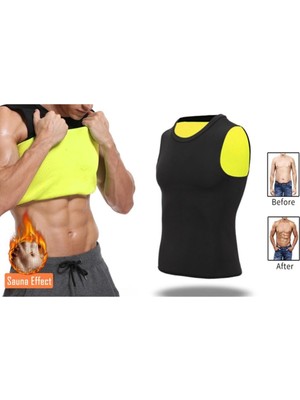 Multiflex %100 Gerçek Doğal Neopren Erkek Termal Terleten Sauna Atlet Korse Erkek Zayıflama Atleti