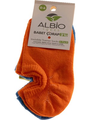 Albio Albio Düz 3'lü Babet Çorap Erkek Bebek
