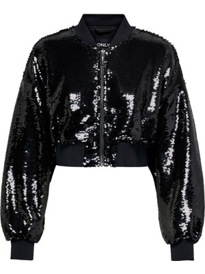 Only Dar Antrasit Kadın Ceket Onlalıce Sequıns Bomber Otw