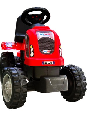 Micromax Römorklu Akülü Traktör Kırmızı