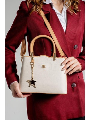 Impolo Nadia Kremtabagofraj Baskı Kadın Omuz Ve Kol Çantası 21X29 Ebatında