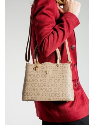 Impolo Nadia Vizonempirme Baskı Kadın Omuz Ve Kol Çantası 21X29 Ebatında