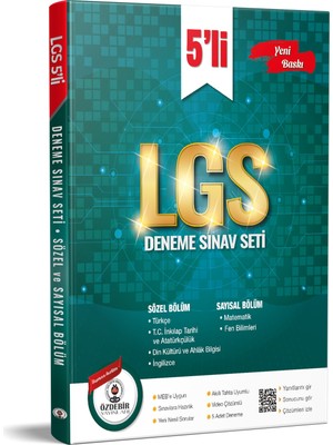 Özdebir Yayınları 8. Sınıf LGS 5'li Deneme Seti Türkçe Basım 180 Sayfa