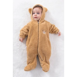 Welsoft Peluş Unisex Fermuarlı Kışlık Bebek Uyku Tulumu Bebek Tulumu Çocuk Tulumu Çocuk Kostümü Tlmayk