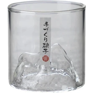 170ML-B 170ML Japonya 3D Dağ Viski Bardağı Buzul Eski Moda Viski Kaya Bardakları Kokteyl Cam Votka Bardağı Şarap Bira Bardağı Bar Için (Yurt Dışından)