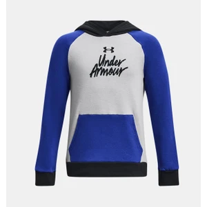 Under Armour Erkek Çocuk UA Rival Fleece Script Colorblock Kapüşonlu Üst 1379795-400