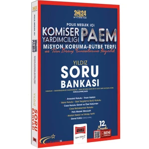 Yargı Yayınevi 2024 Polis Meslek İçi PAEM Komiser Yardımcılığı Misyon Koruma Rütbe Terfi ve Tüm Branş Sınavlarına Yönelik Yıldız Soru Bankası