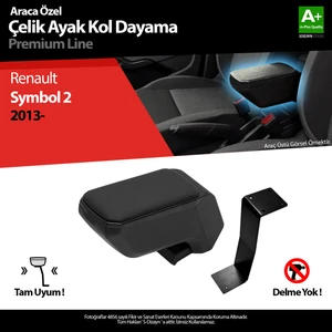 Renault Symbol Kol Dayama Kolçak Çelik Ayaklı ABS Siyah 2013-2017 A+Kalite