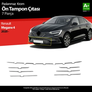 Renault Megane 4 Krom Ön Tampon Çıtası 8 Prç. 2020 Üzeri A+ Kalite