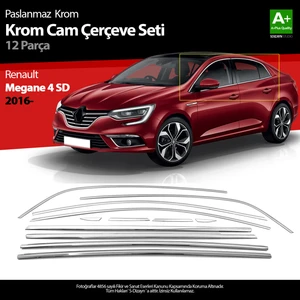 Renault Megane 4 Sd Krom Cam Çerçevesi 12 Prç. 2016 Üzeri