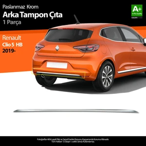 Renault Clio 5 Krom Arka Tampon Çıtası 2019 ve Üzeri A+Kalite