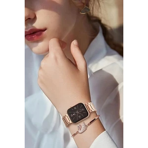 Heaven House G9 Mini Rose Gold | 41 mm | 3 Kordon ve Bileklik Hediyeli | Akıllı Saat |apple Akıllı Saat | Iphone Akıllı Saat