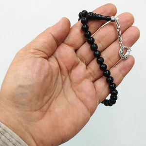 Oltutaşımarket Küre Kesim Bilek Boy Gürcistan Oltu Taşı Tesbih 8 mm