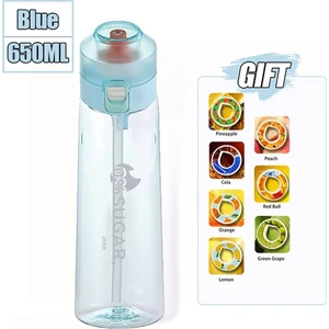 650ML-MAVI 7 Kapsül Gösterildiği Gibi Spor Hava Su Şişesi Tristan 650ML Başlangıç Seti Aroma Kapsüllü Içme Şişeleri Tatlandırıcı Kokulu 0 Şeker 0 Kalori (Yurt Dışından)