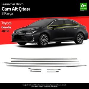 Toyota Corolla Krom Cam Çıtası 8 Prç. 2019 Üzeri