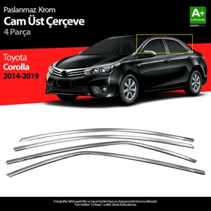 Toyota Corolla Krom Cam Üst Çıtası 4 Prç. 2013 Üzeri
