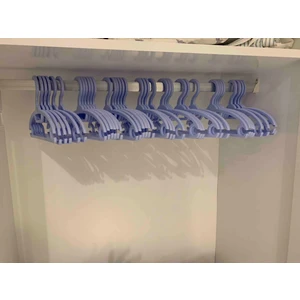 Bebek Çocuk  Elbise Askısı 12 Adet Bebek Askısı Çocuk Kıyafet Askısı Doğa Mavi Fiyonk Askı