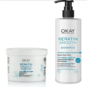 Keratin Smooth Şampuan 500 ml + Maske 500 ml