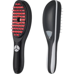 Siyah Elektrikli Masaj Tarak Mavi Kırmızı Işık Terapi Titreşim Saç Bakımı Masaj Saç Derisi Fırça Negatif Iyon Sprey Saç Büyüme Masajı (Yurt Dışından)