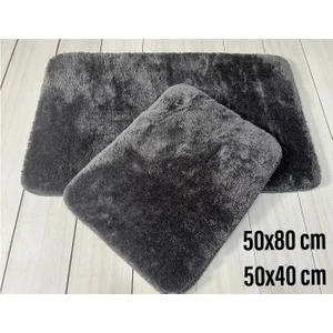 Kaplansoy Carpet 2 Li Post Peluş Banyo Paspası Banyo Halısı 50x80 cm 50x40
