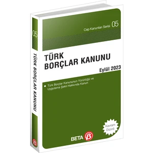Türk Borçlar Kanunu Eylül 2023 (Cep Boy)
