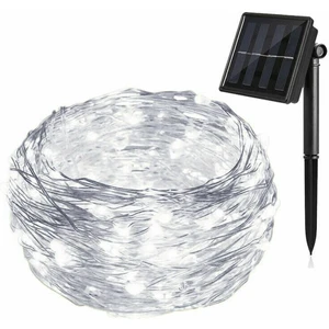 Dış Mekan 10M Beyaz Için Güneş Enerjili Işıklar 100LED Dize Peri Işıkları (Yurt Dışından)