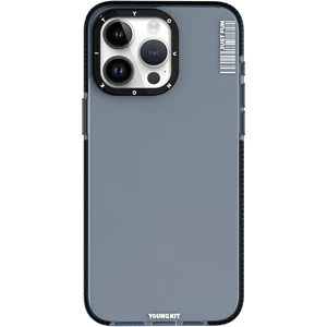 YoungKit iPhone 15 Pro Max Kılıf Pürüzsüz Düz Arka Yüzey Youngkit Crystal Color Serisi Kapak Siyah