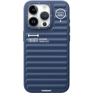 iPhone 15 Pro Max Kılıf Mat Renkli Tasarım Youngkit Original Serisi Kapak Mavi