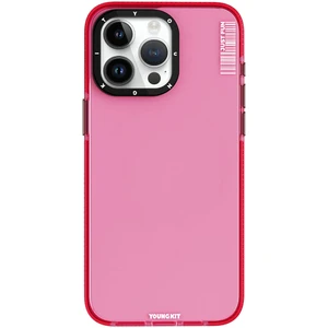 YoungKit iPhone 15 Pro Max Kılıf Pürüzsüz Düz Arka Yüzey Youngkit Crystal Color Serisi Kapak Pembe
