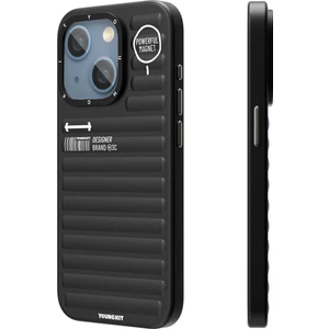 iPhone 15 Kılıf Mat Renkli Tasarım Youngkit Original Serisi Kapak Siyah