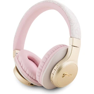 Orjinal Lisanslı Bluetooth Kulaklık Script Gold Serisi Metal Yazı Logolu 4g Desenli Pembe