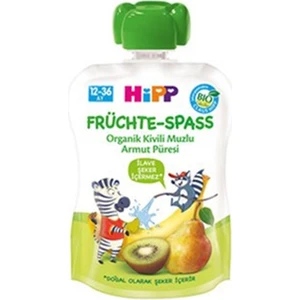 Organik Kivili Muzlu Armut Püresi 90 gr 12-36 Ay Bebekler İçin Doğal Meyve İçeriği