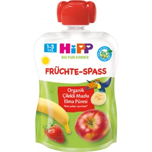 Organik Elmalı Muzlu Çilekli Meyveli Keyfi 90 gr