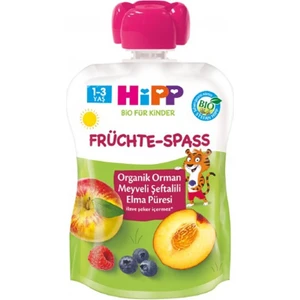 Organik Orman Meyveli Şeftalili Elma Püresi 90 gr