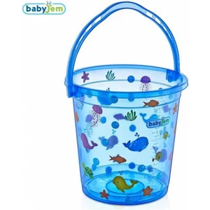 Baby Jem Desenli Bebek Banyo Kovası Mavi