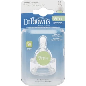 Dr Brown's Options+ Geniş Ağız Silikon Biberon Emziği 2li 9+ Ay Y Kesim