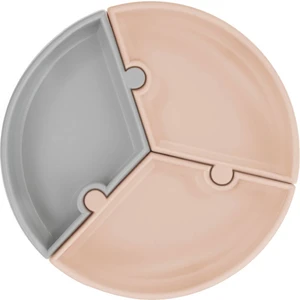 Oioi Puzzle Bebek Tabağı 6+ Ay Bubble Beige - Gri