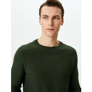 Triko Kazak Basic Bisiklet Yaka Reglan Kol Pamuklu